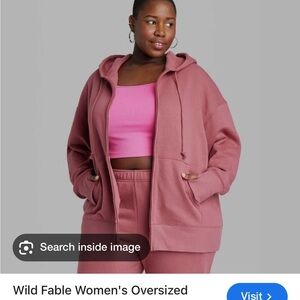 Wild fable women’s oversized  zip up hoodie